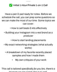 1 on 1 Premium Package